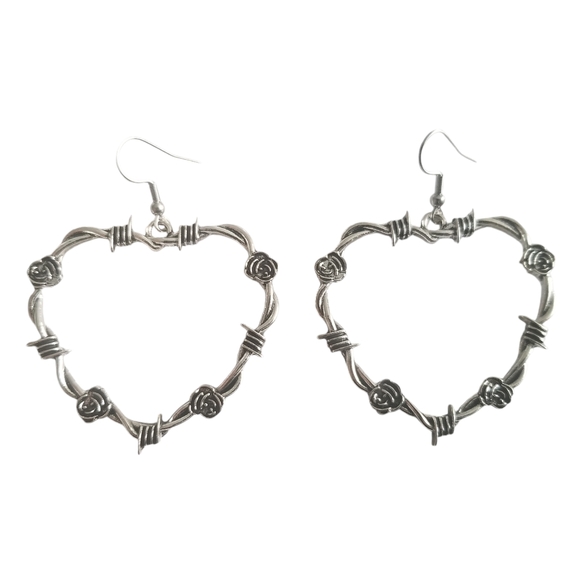 Handcrafted Heart Earrings - Picture 1 of 4